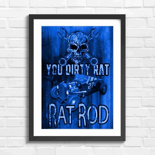 Vintage rat rod skull - vintage,