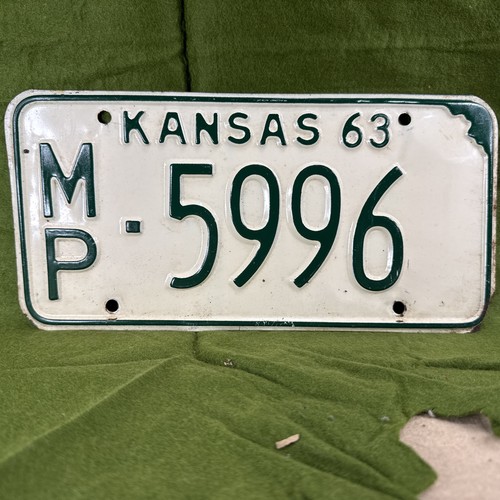 1963 kansas license - kansas,