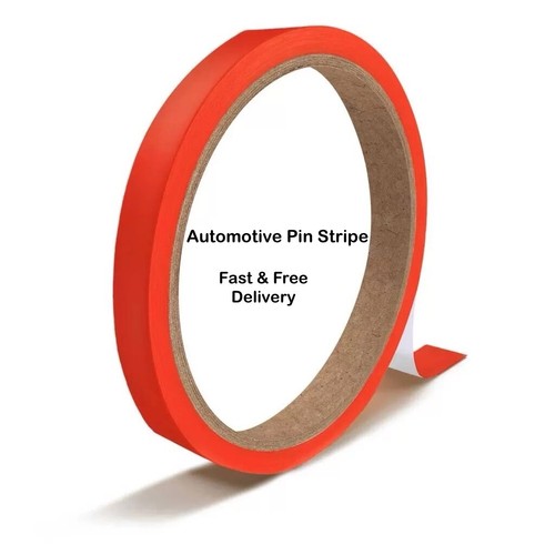 Red pin stripe vinyl - red,