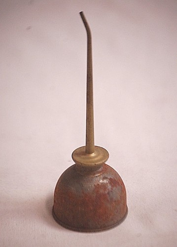 Vintage sewing machine oil can - oil,