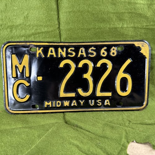 1968 kansas license plate - 1968,