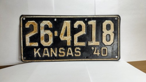 1940 kansas license plate - 1940,