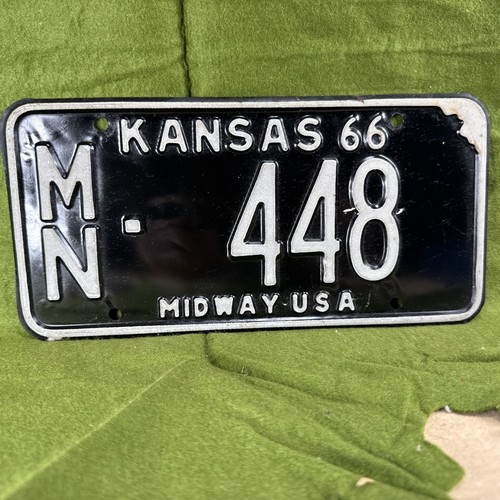 1966 kansas license plate - kansas,