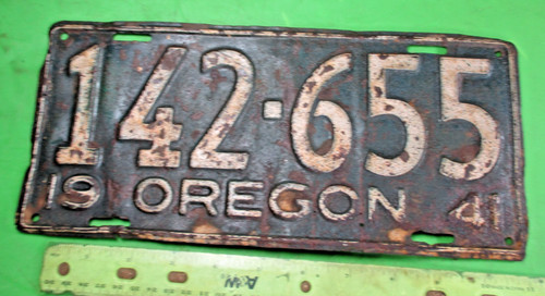 1941 oregon license plate - 1941,