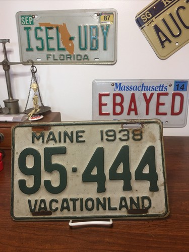 Maine license plate vintage - plate,
