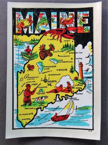 1950 moore maine map water - maine,