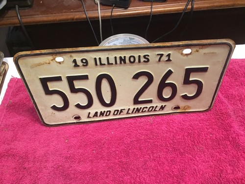 1971 illinois license plate - 1971,
