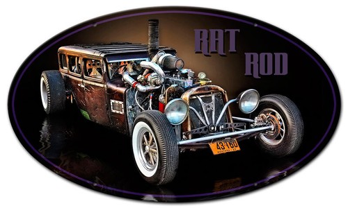 Vintage style metal sign - metal,