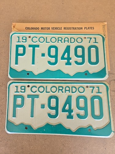 1971 colorado license plates - 1971,