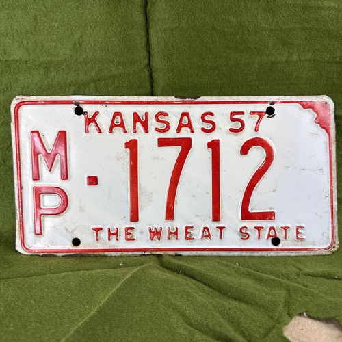 1957 kansas license plate - kansas,