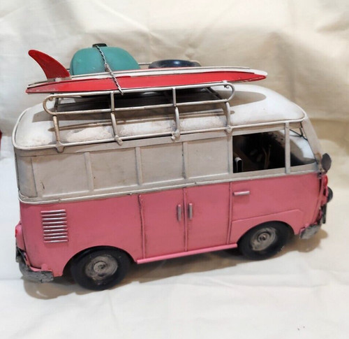 Retro pink tinplate metal - pink,