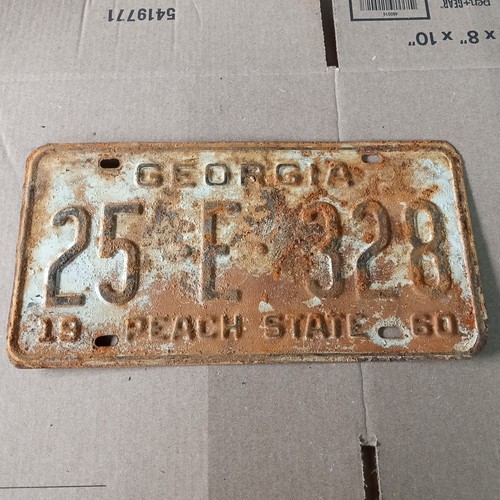 Vintage 1960 georgia license - vintage,