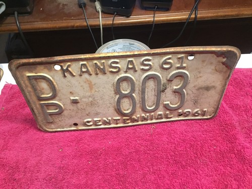 1961 kansas centennial - kansas, license