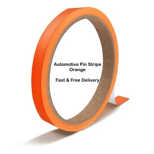 Orange pin stripe vinyl tape - orange,