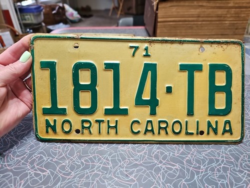 North carolina license - north, plate
