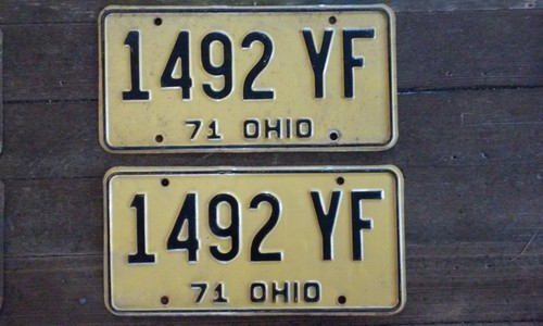 1971 ohio license plate - 1971,