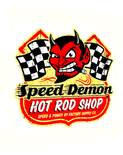 Speed demon logo garage tool - demon,
