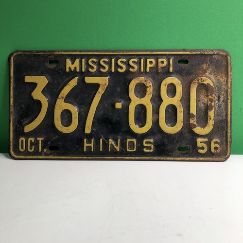 1956 mississippi license plate - 1956,