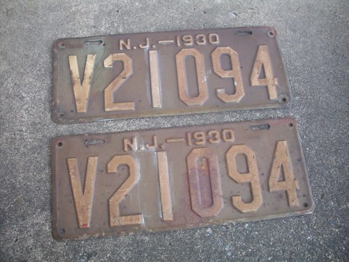 1930 new jersey license - jersey,