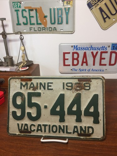 Maine license plate vintage - license,