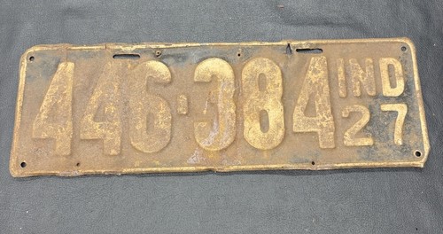 1927 indiana license - 1927, plate