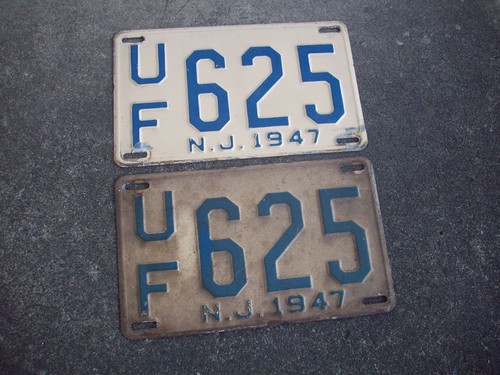 1947 new jersey license - jersey,