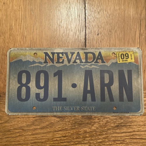 Nevada license plate silver - plate.,