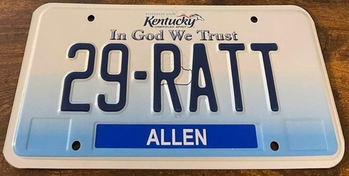 Ratt vanity license - 29, plate