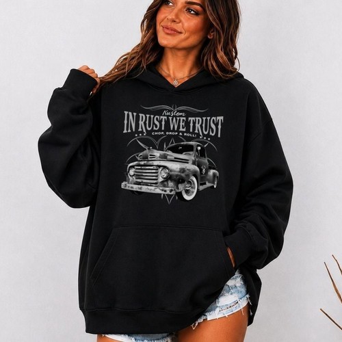 Rat rod truck hoodie - hoodie,, chop