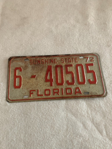 1972 florida license - 72,