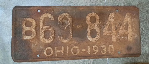 Vintage 1930 ohio license - vintage,