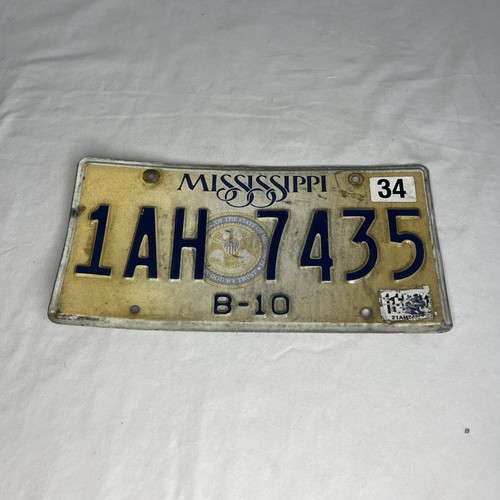 Mississippi b10 license plate - license,